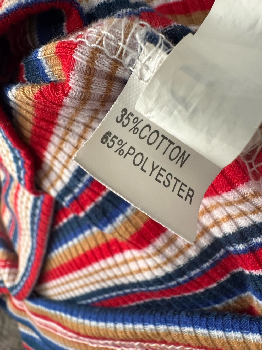 SHEIN Striped Ribbed Midi Dress Small Red Blue White Tie Back Spaghetti Strap - Picture 6 of 6